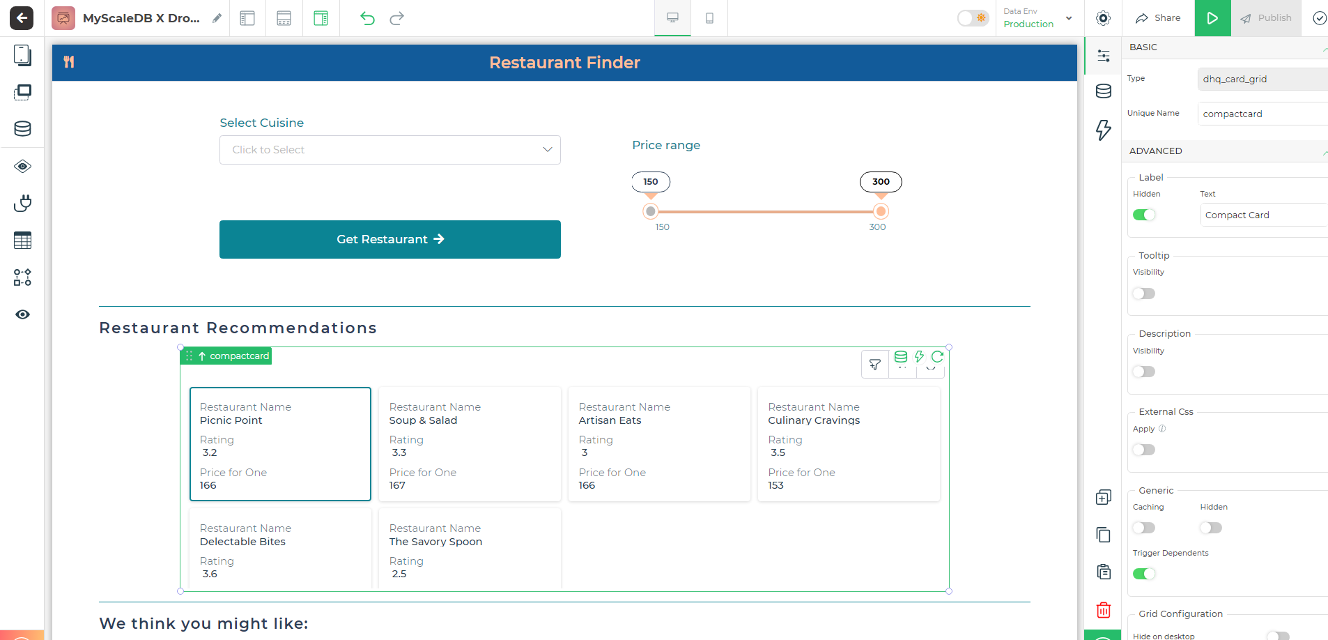 Restaurant Finder Interface